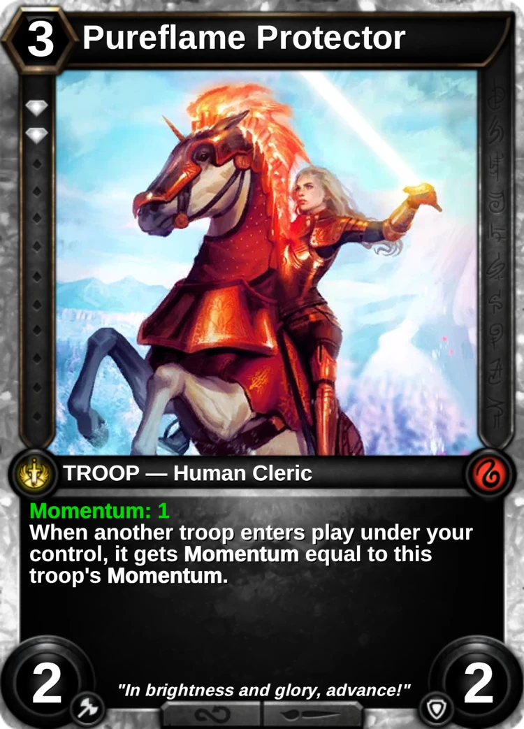 Pureflame Protector: the card