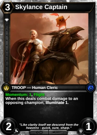 Skylance Captain: the card this item changes