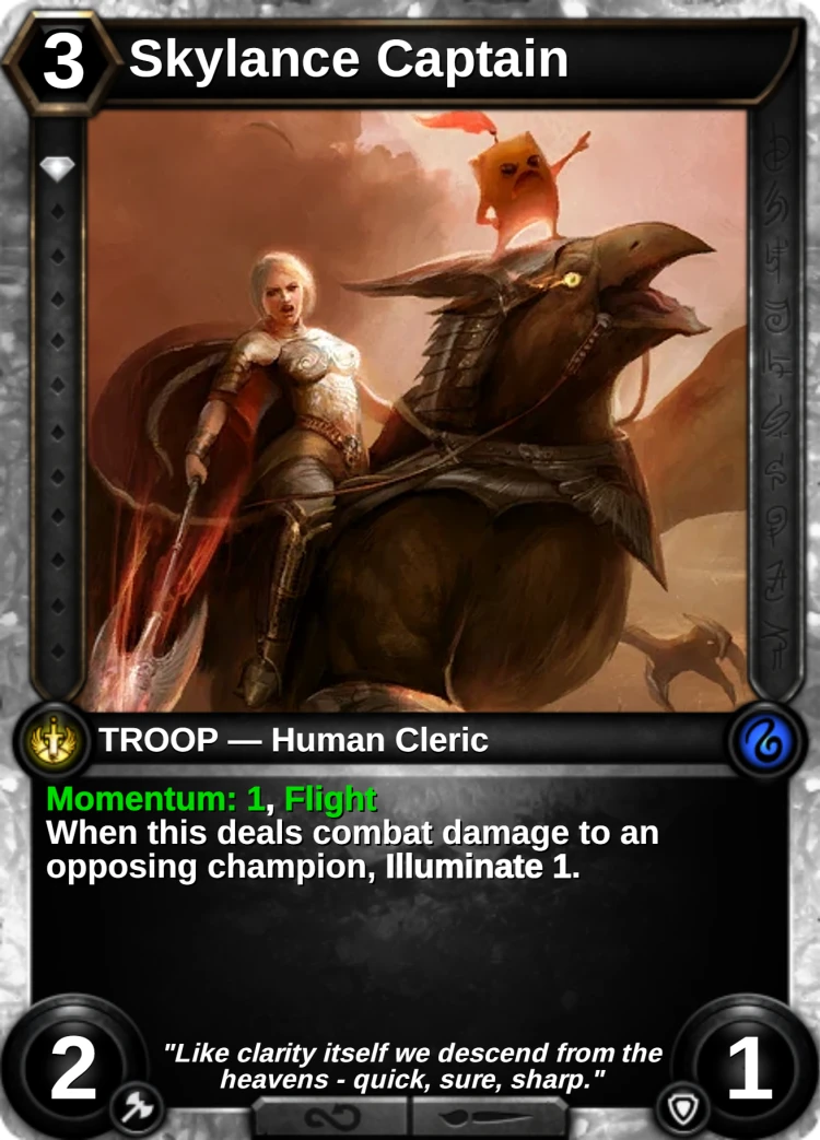 Skylance Captain: the card