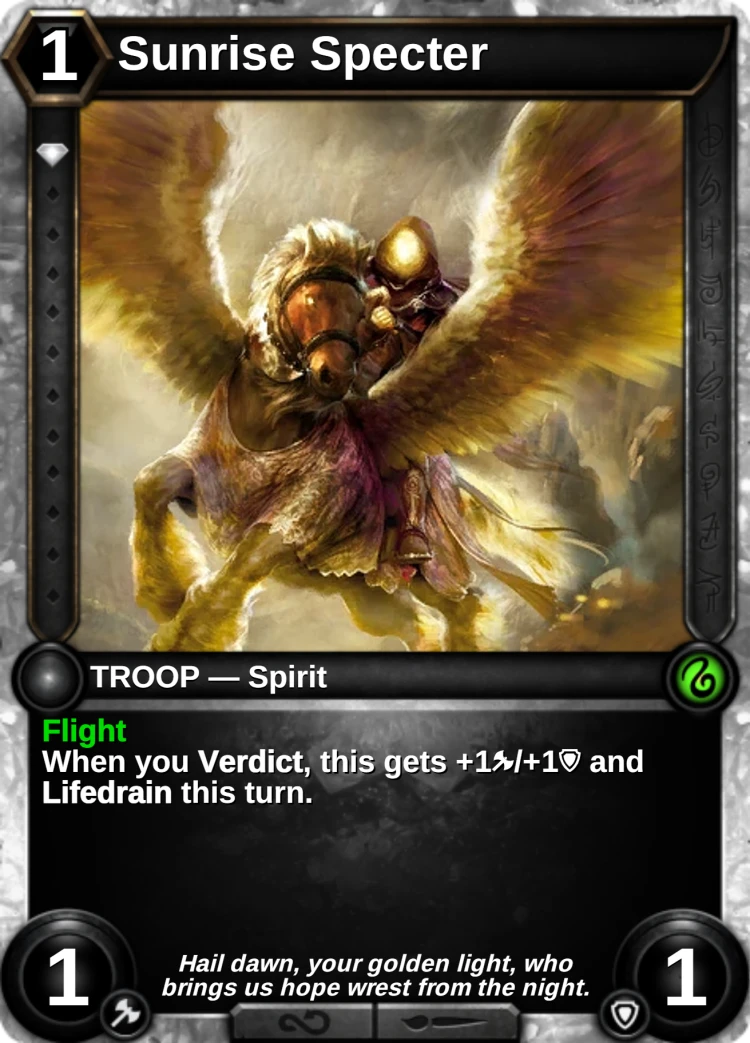 Sunrise Specter: the card