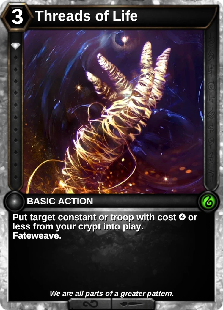 Threads of Life: the card