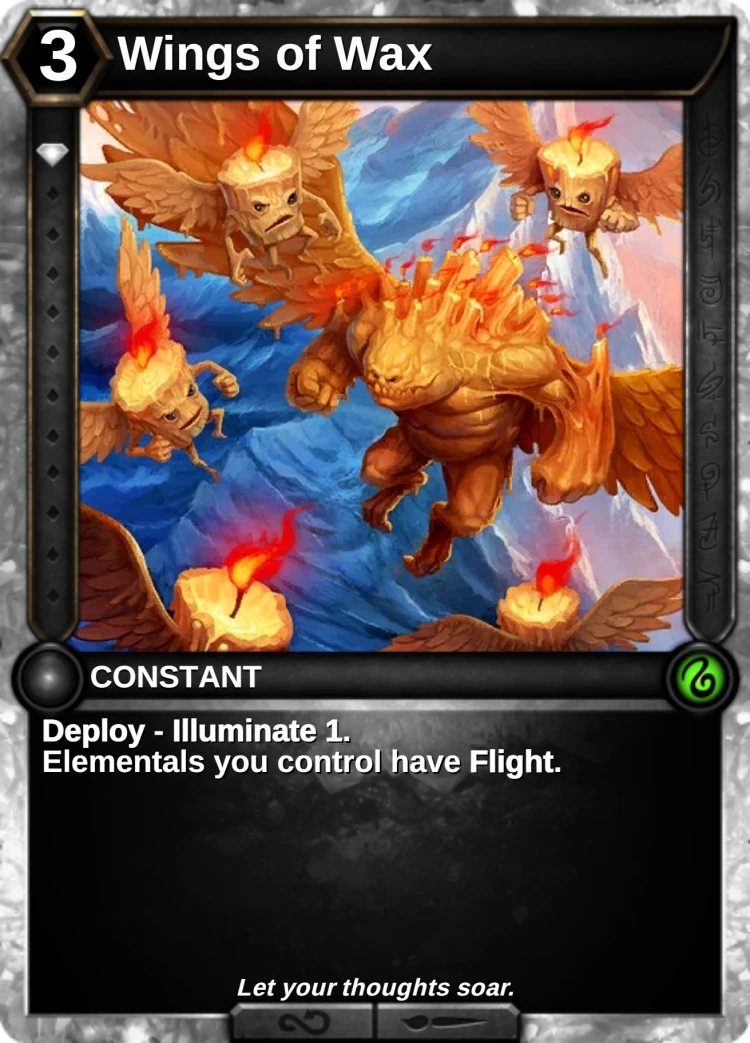 Wings of Wax: the card