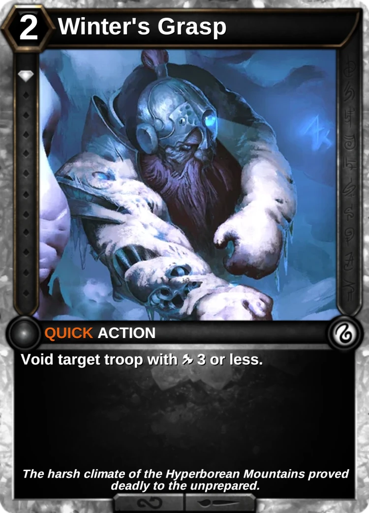 Winter's Grasp: the card