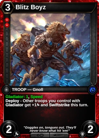 Blitz Boyz: the card this item changes