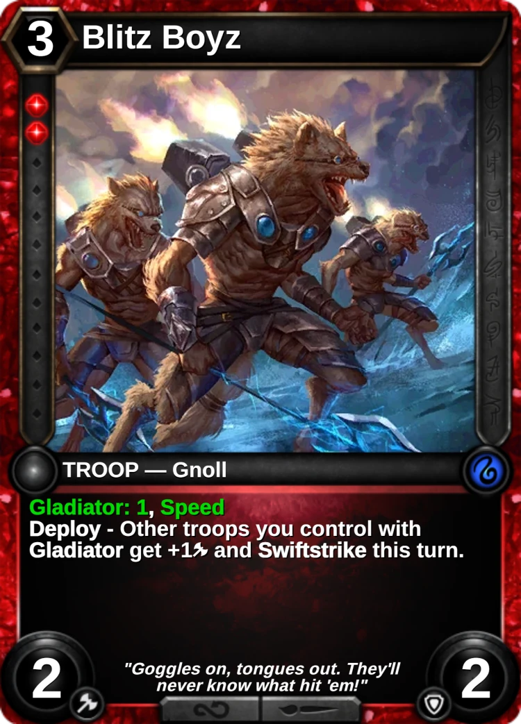 Blitz Boyz: the card