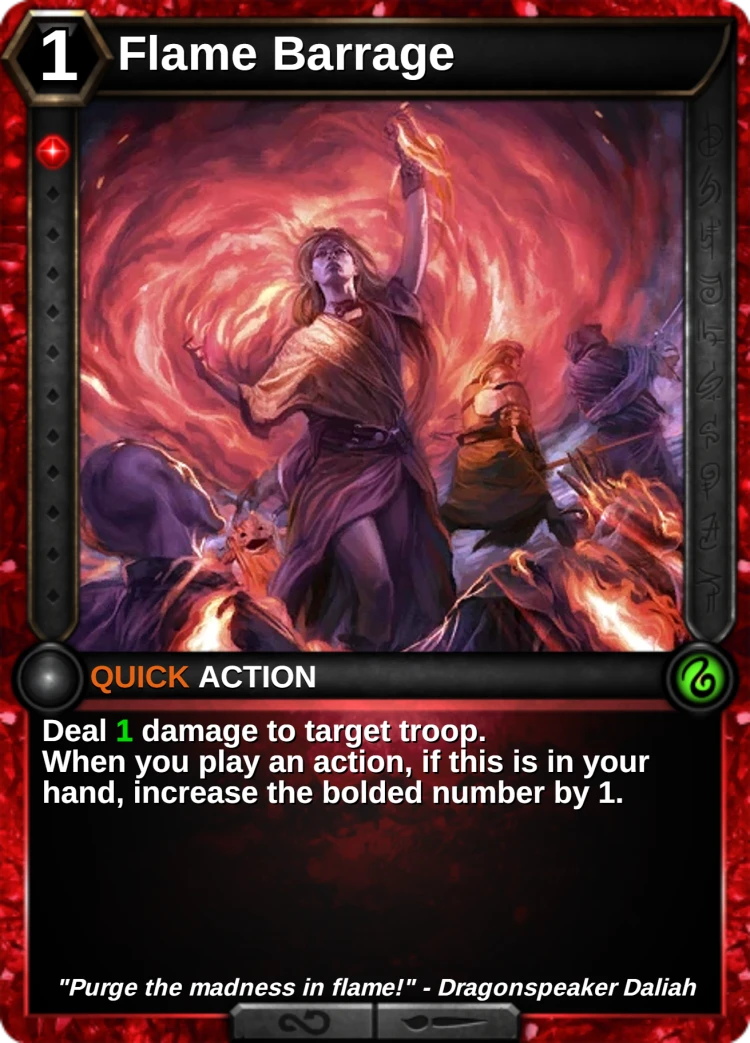 Flame Barrage: the card