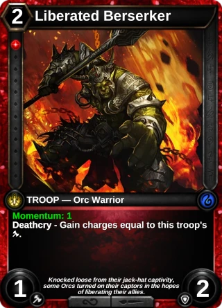 Liberated Berserker: the card this item changes