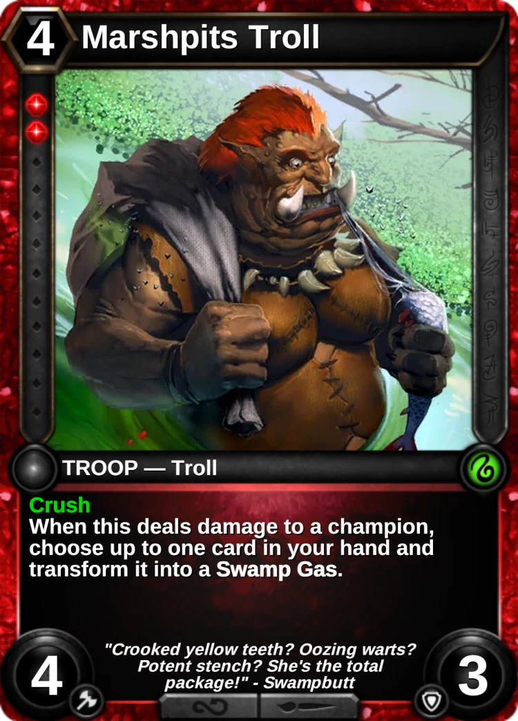 Marshpits Troll: the card