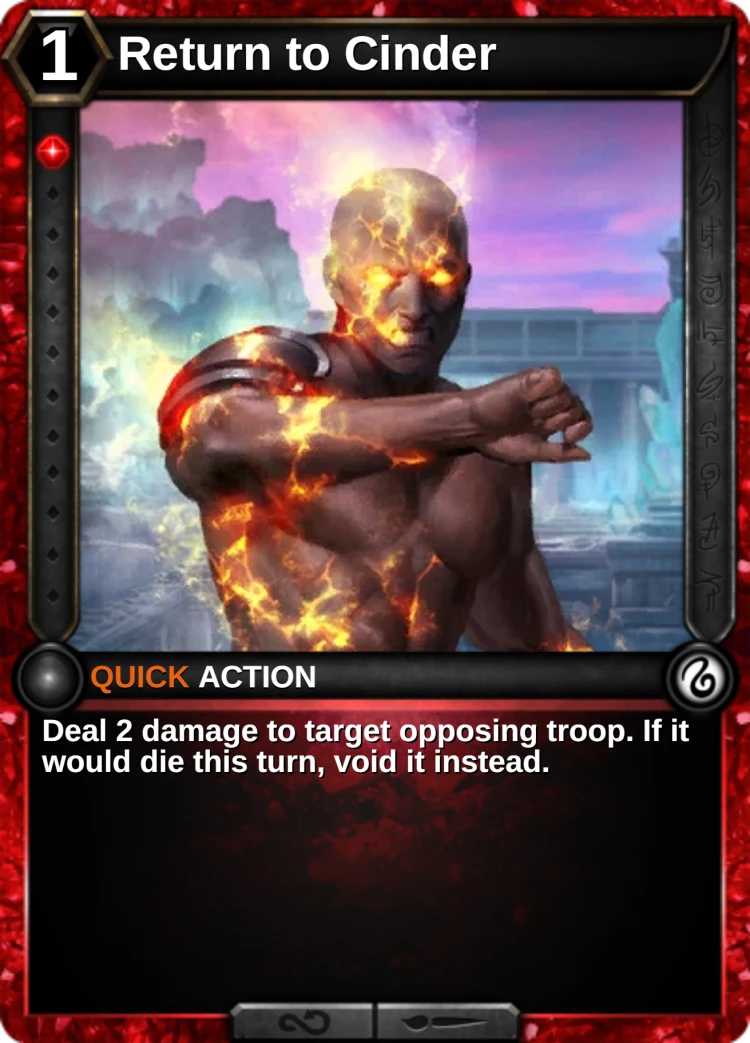 Return to Cinder: the card