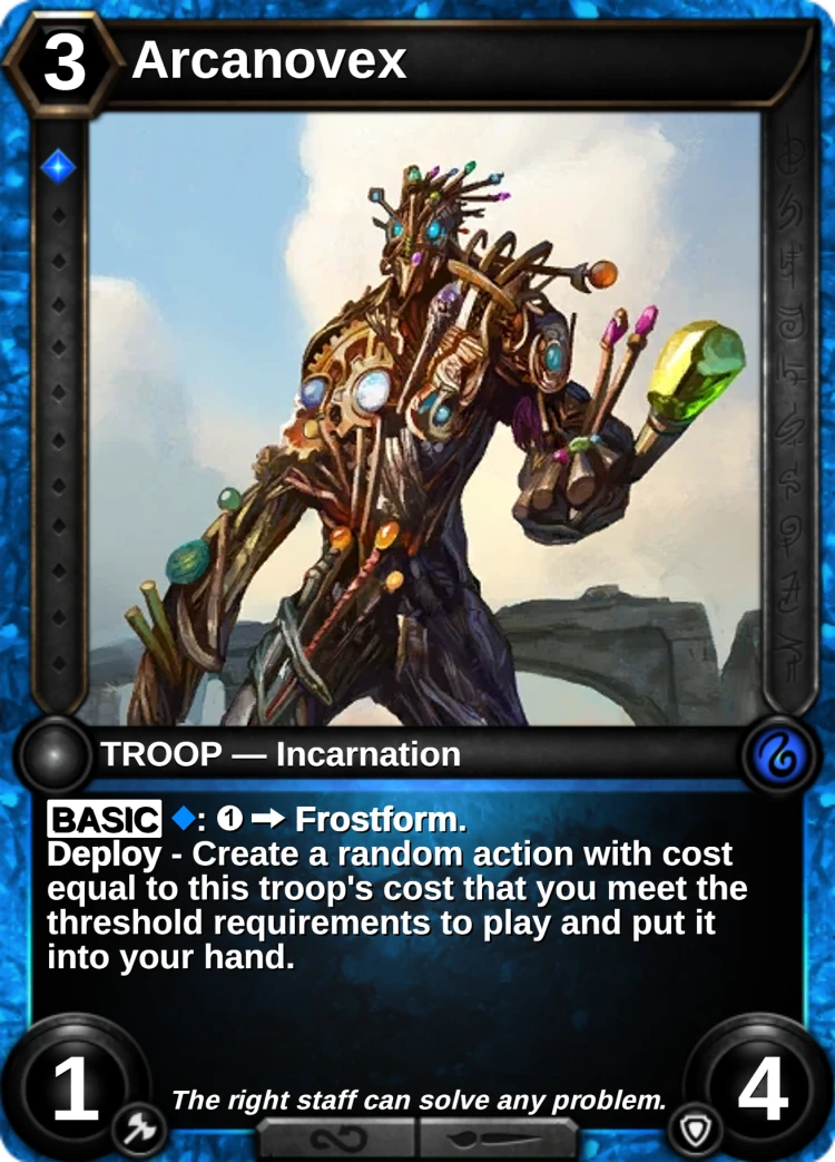 Arcanovex: the card