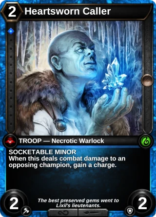 Heartsworn Caller: the card this item changes