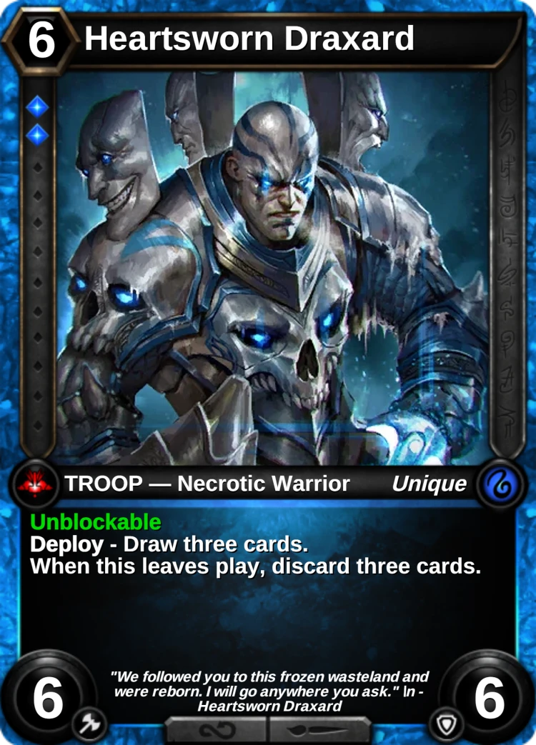Heartsworn Draxard: the card
