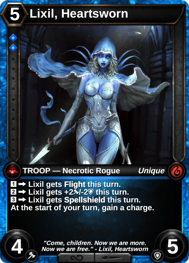 Lixil, Heartsworn: the card