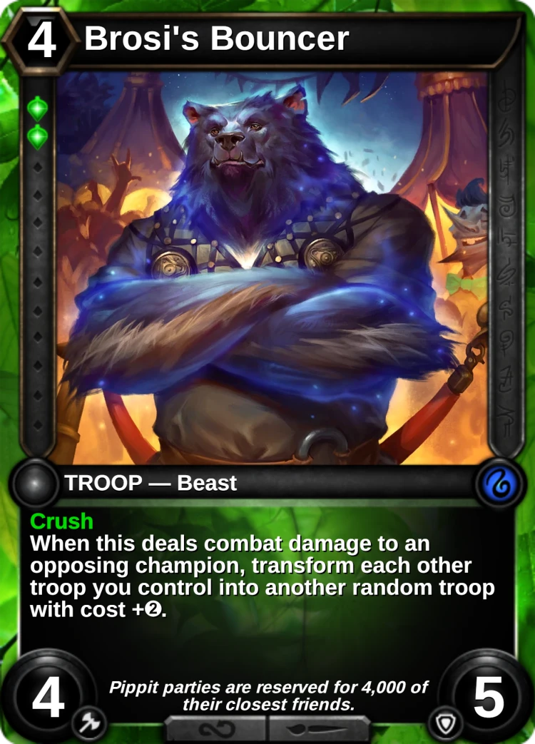 Brosi's Bouncer: the card