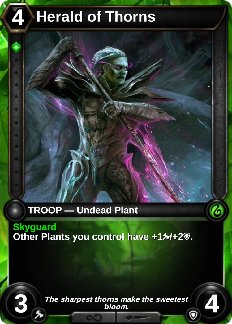 Herald of Thorns: the card