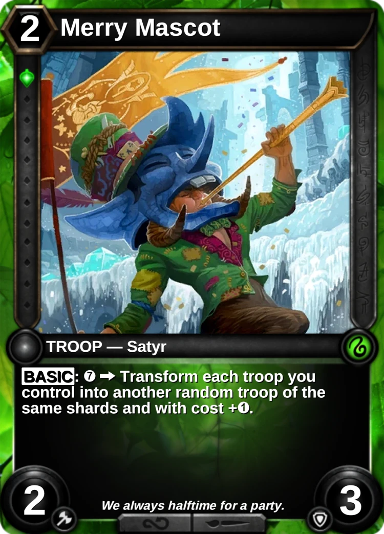 Merry Mascot: the card