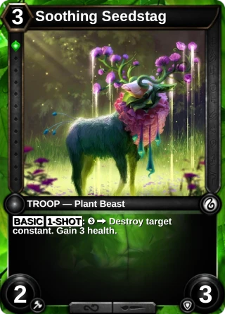 Soothing Seedstag: the card this item changes