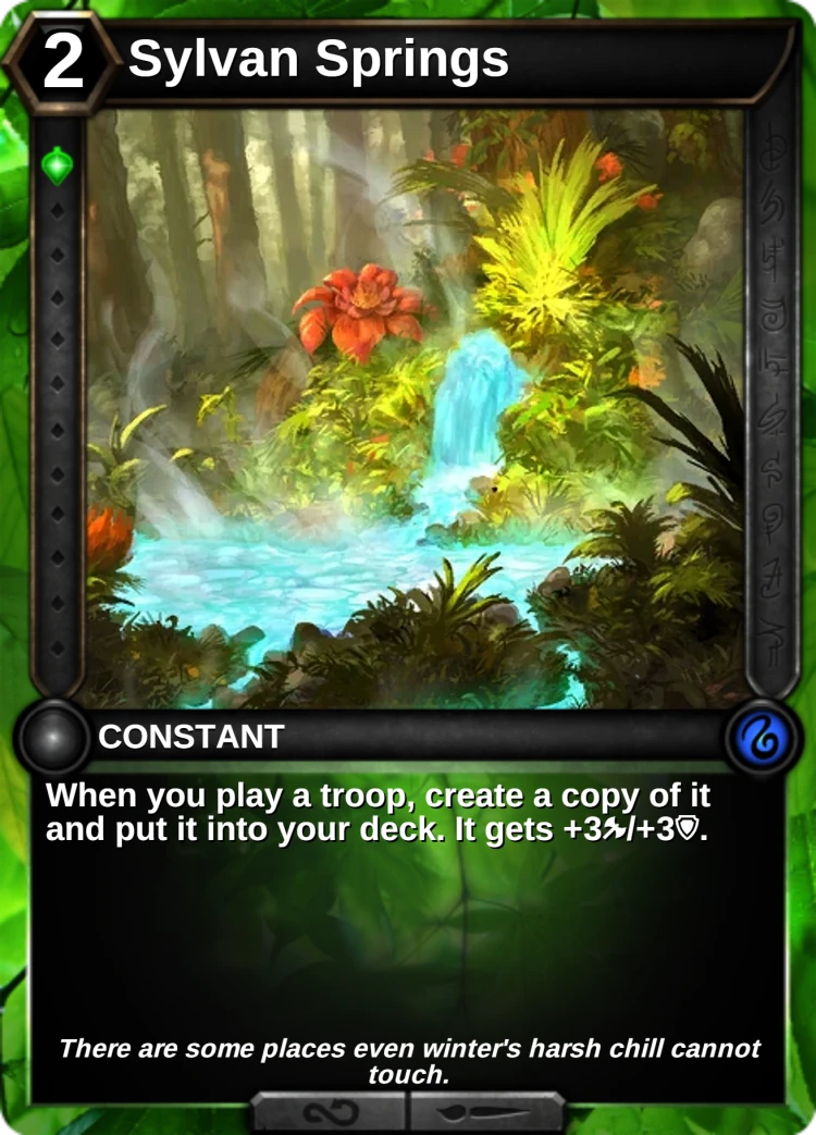 Sylvan Springs: the card