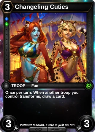 Changeling Cuties: the card this item changes