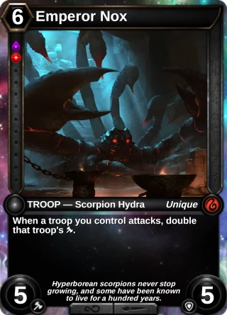 Emperor Nox: the card this item changes