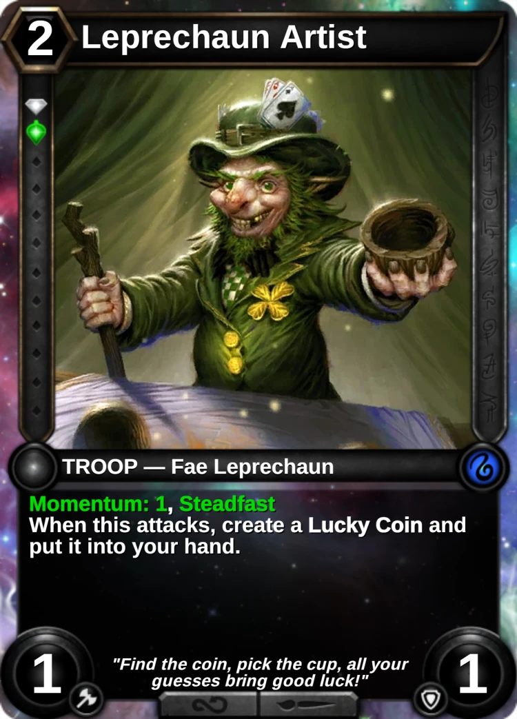 Leprechaun Artist: the card