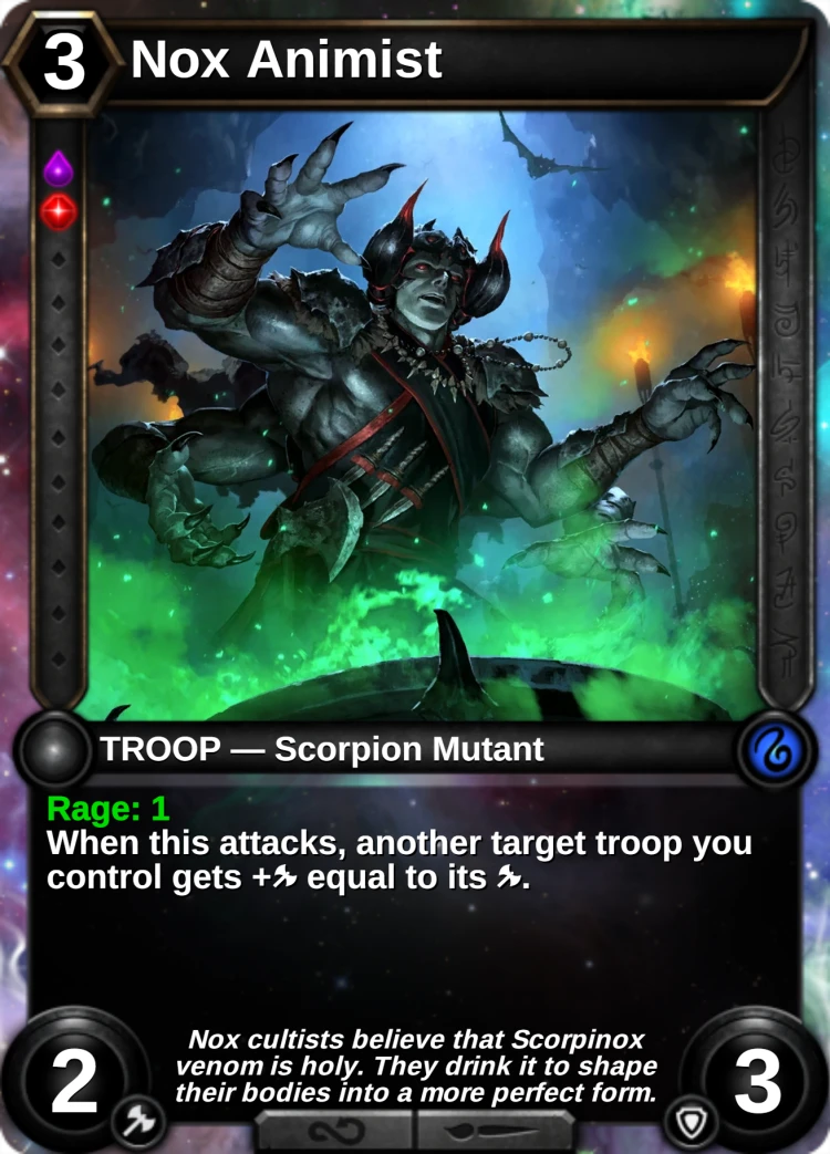 Nox Animist: the card