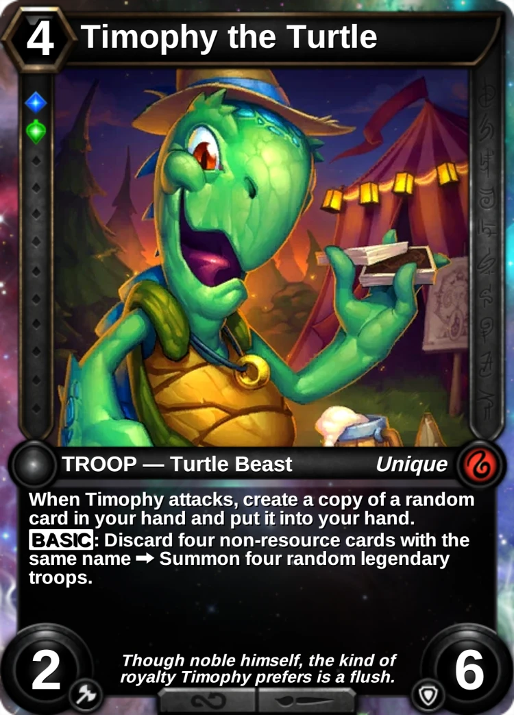 Timophy the Turtle: the card