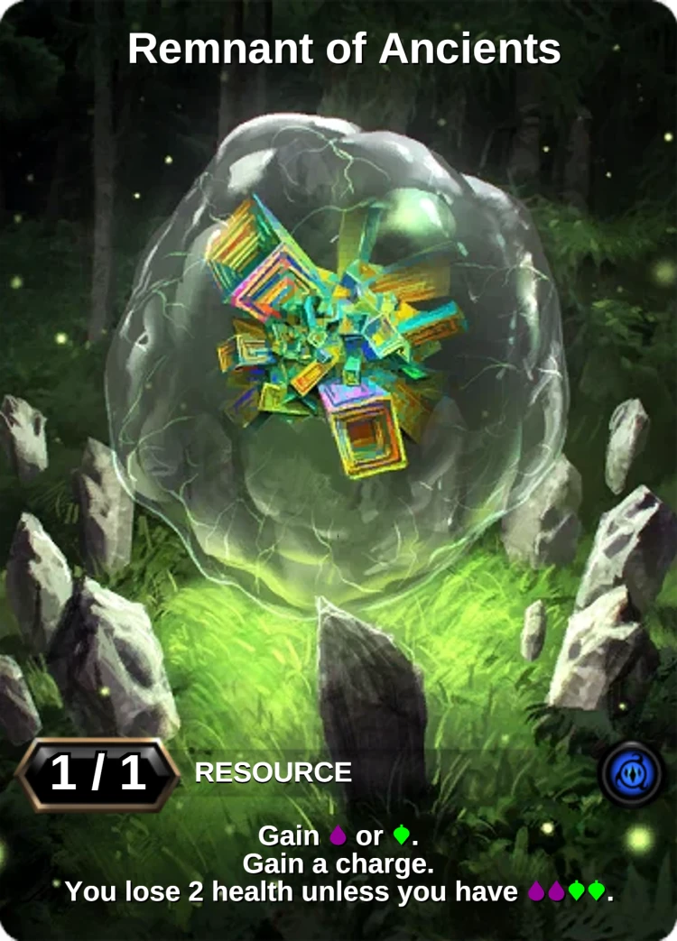 Remnant of Ancients: the card