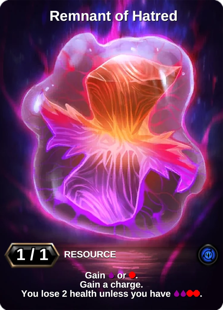 Remnant of Hatred: the card