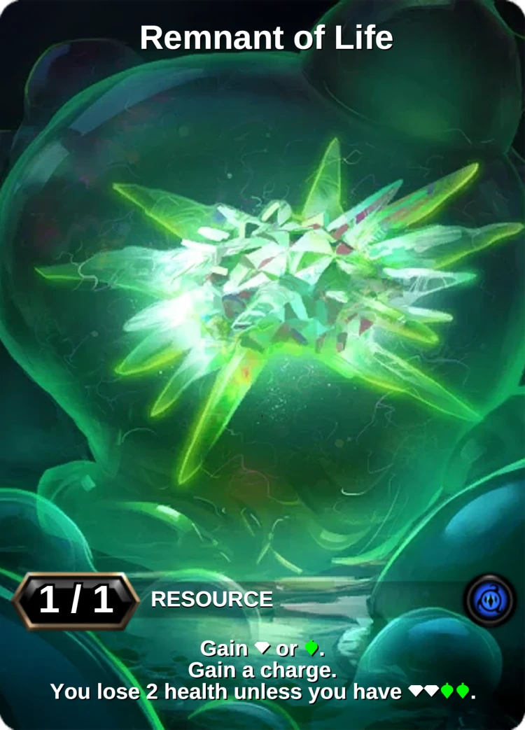 Remnant of Life: the card
