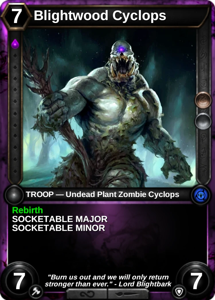 Blightwood Cyclops: the card