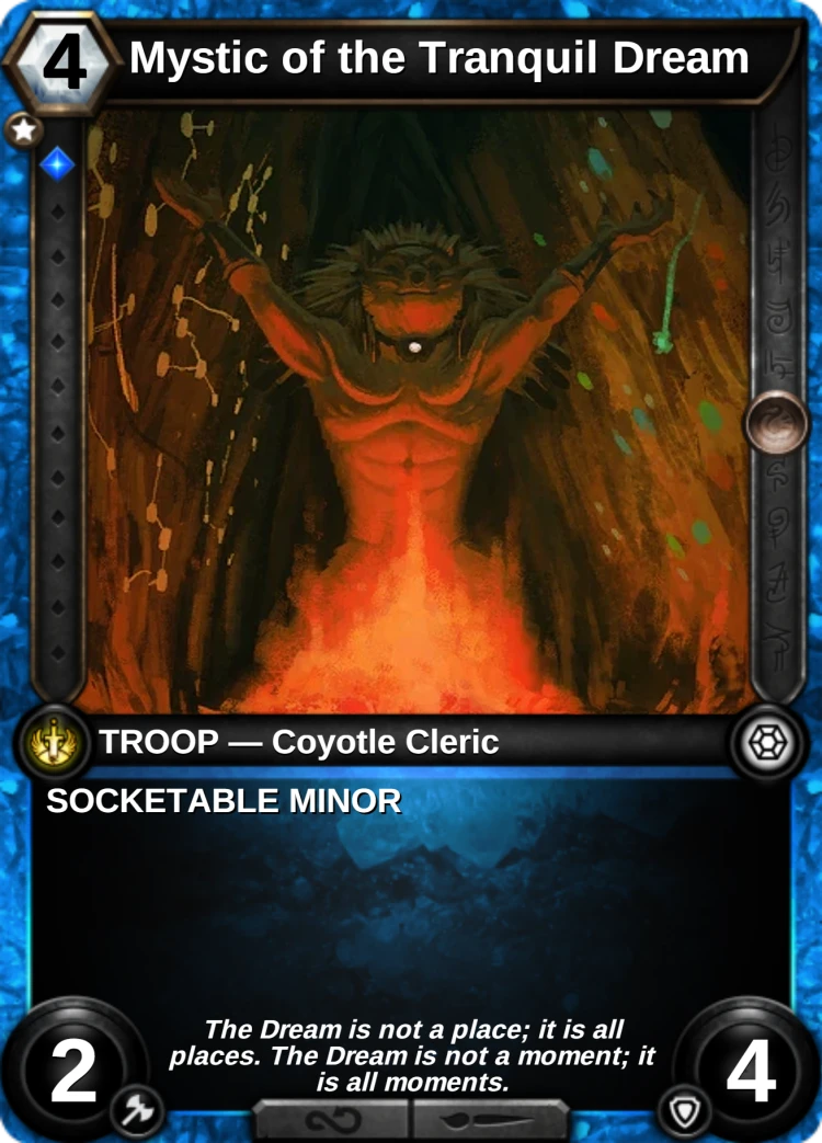 Mystic of the Tranquil Dream: the card