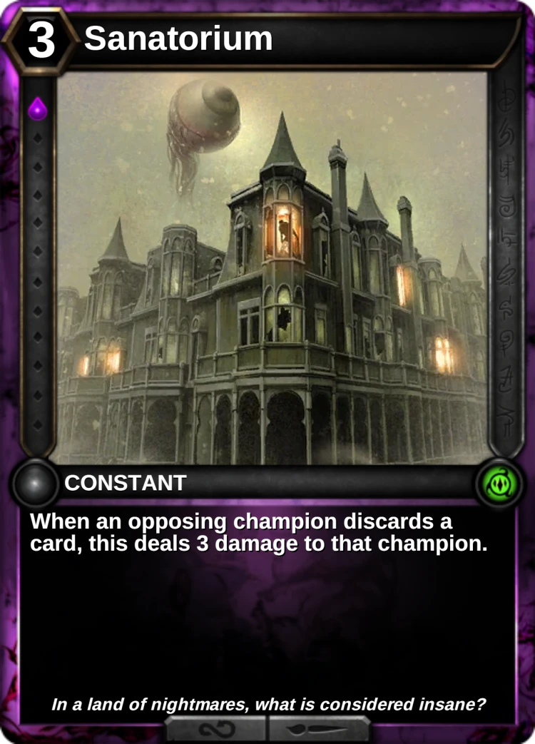 Sanatorium: the card