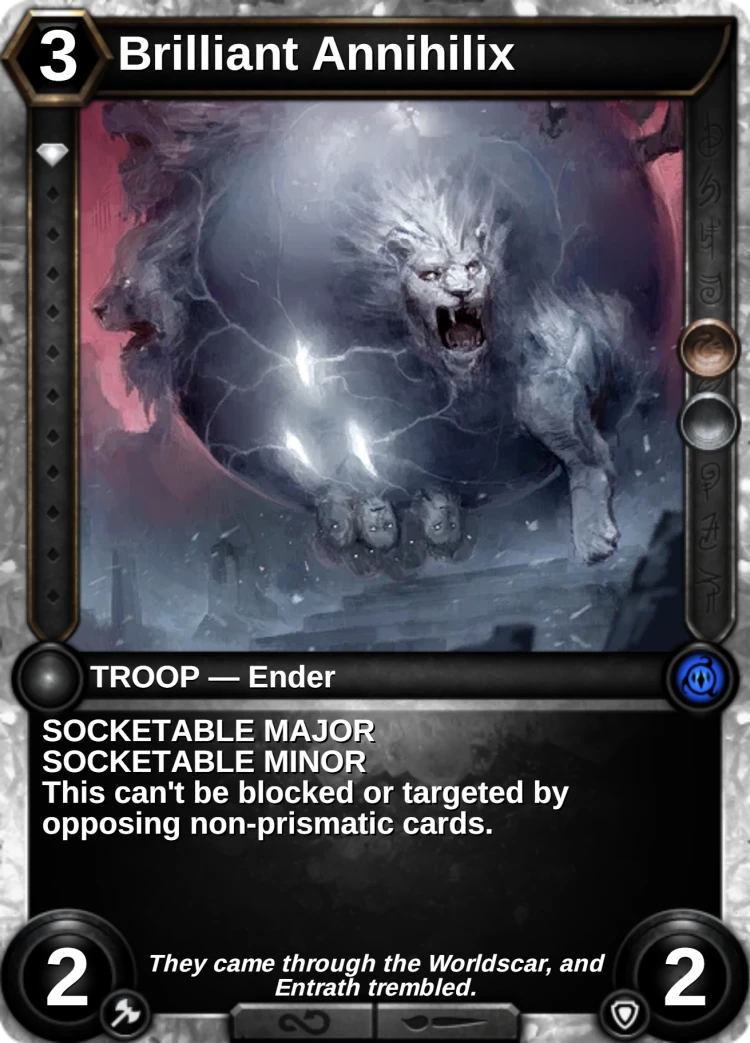 Brilliant Annihilix: the card