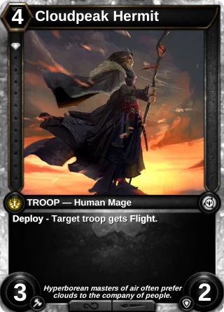 Cloudpeak Hermit: the card this item changes
