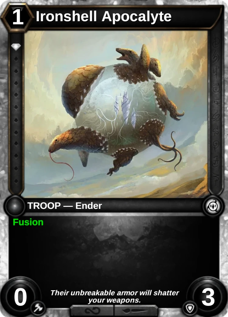 Ironshell Apocalyte: the card