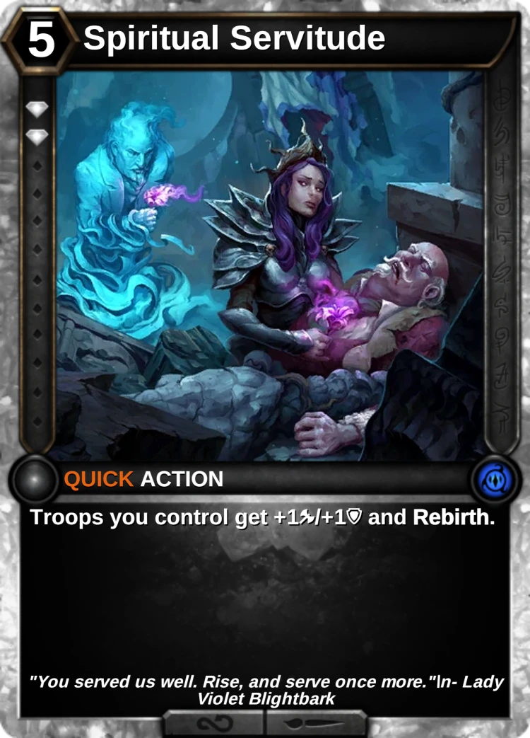 Spiritual Servitude: the card