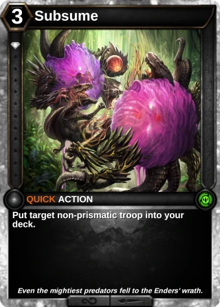 Subsume: the card this item changes