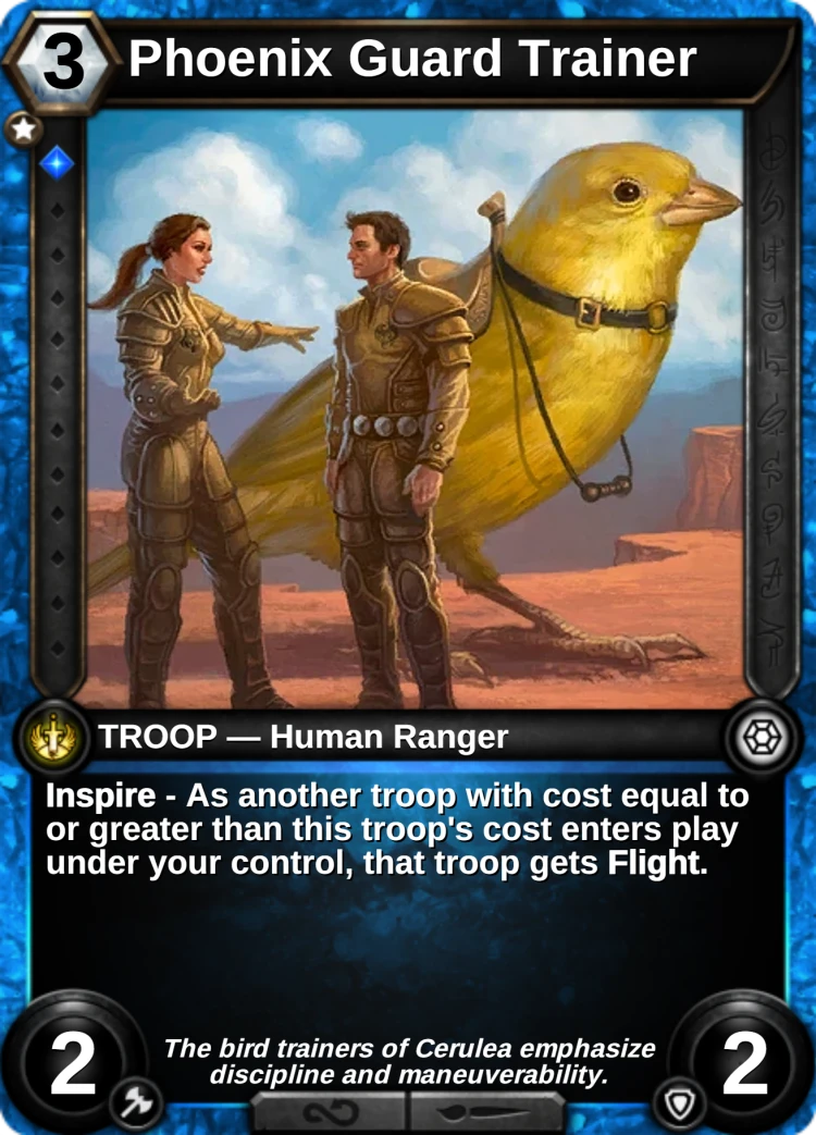 Phoenix Guard Trainer: the card