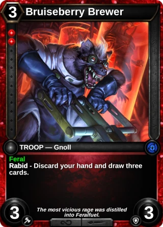 Bruiseberry Brewer: the card this item changes