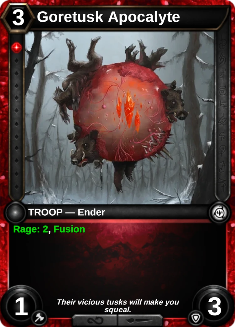 Goretusk Apocalyte: the card