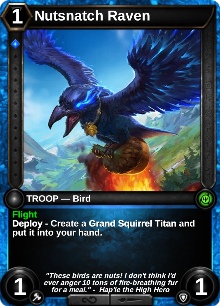 Nutsnatch Raven: the card