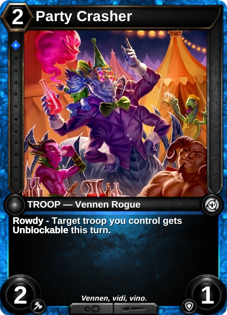 Party Crasher: the card