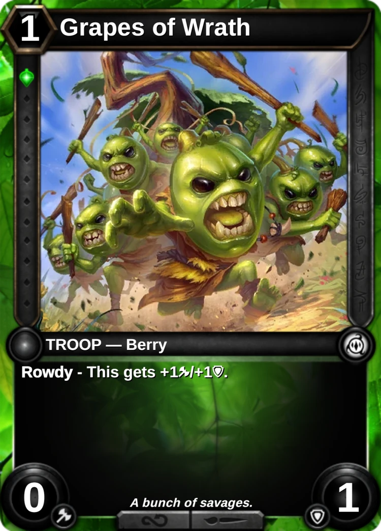 Grapes of Wrath: the card