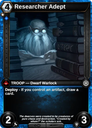 Researcher Adept: the card this item changes