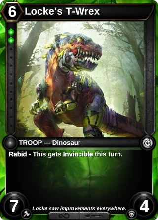 Locke's T-Wrex: the card this item changes