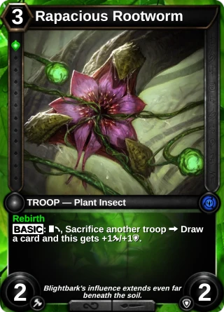 Rapacious Rootworm: the card this item changes