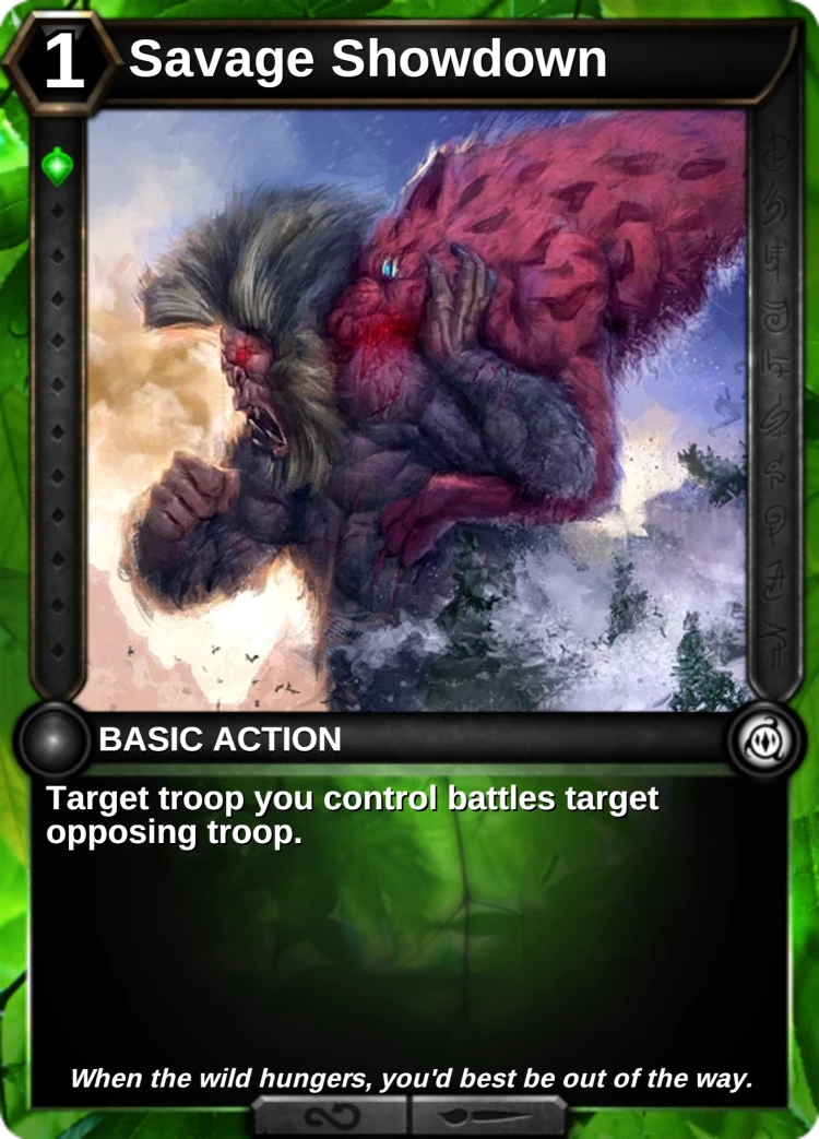 Savage Showdown: the card