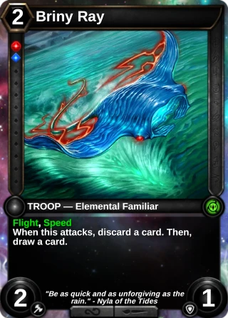 Briny Ray: the card this item changes