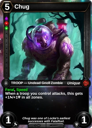Chug: the card this item changes